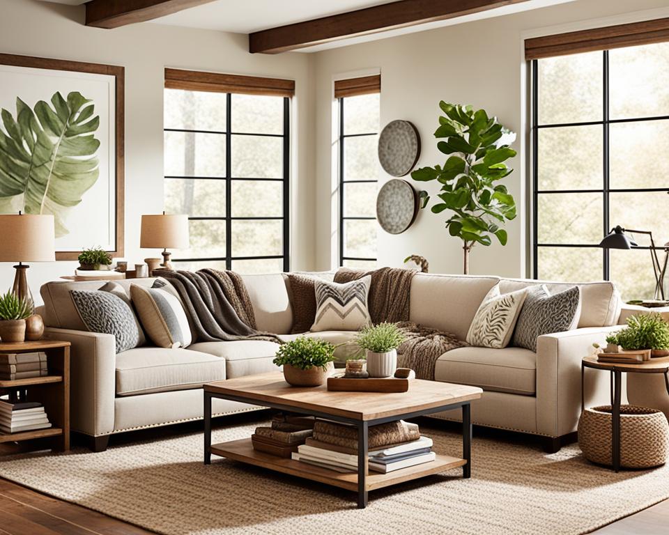 earthy living room furniture