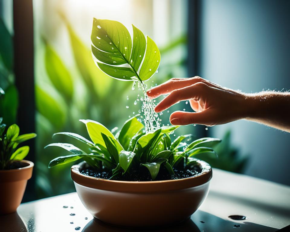 indoor plant watering