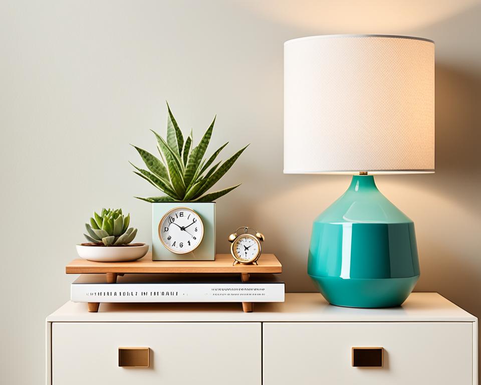 mid-century modern bedside table ideas