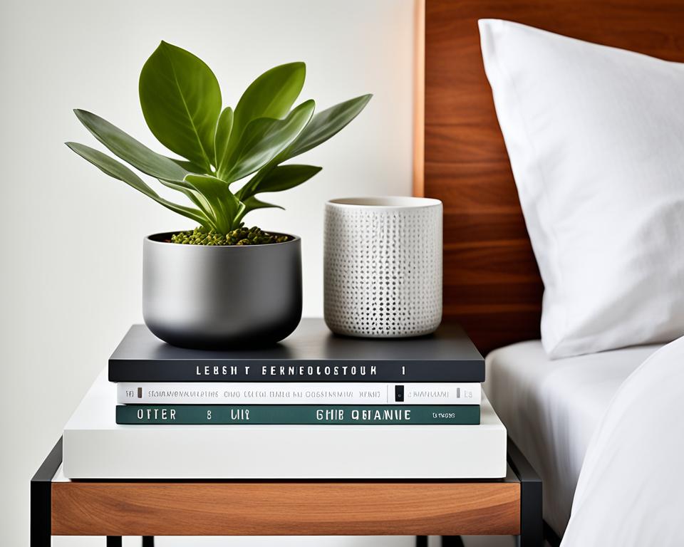 minimalist bedside decor