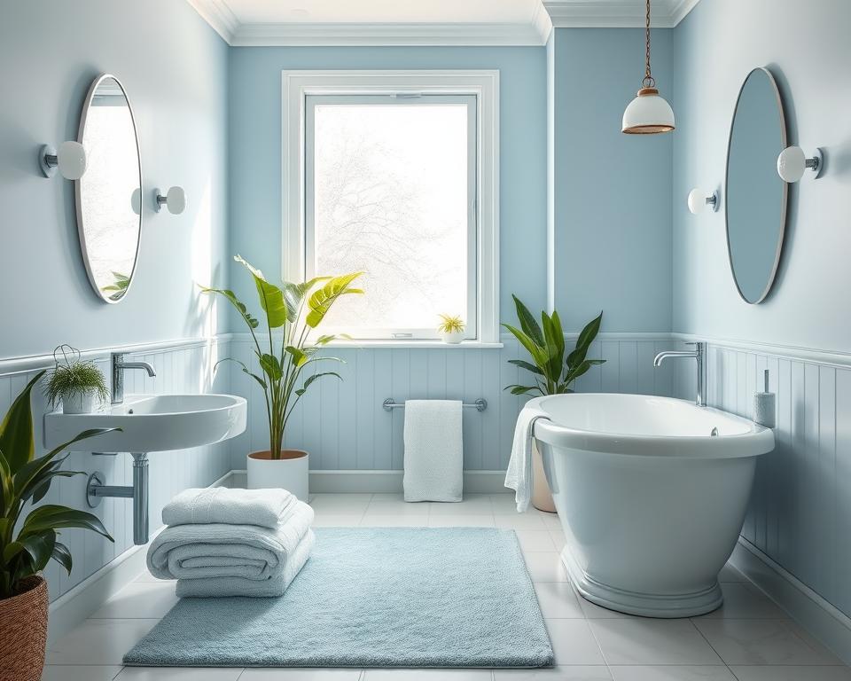 bathroom decor light blue