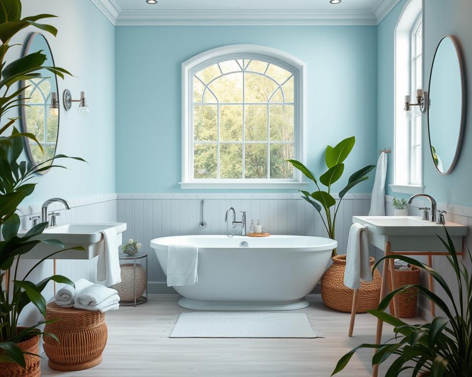 bathroom decor light blue