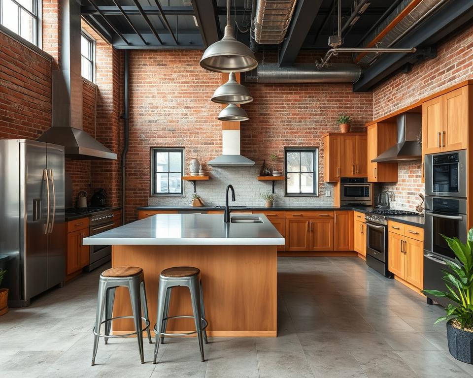 industrial chic kitchen design