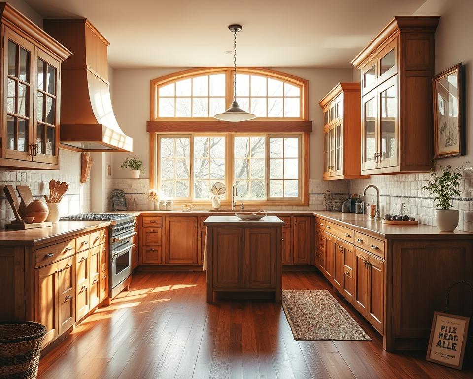 kitchen with wood floors