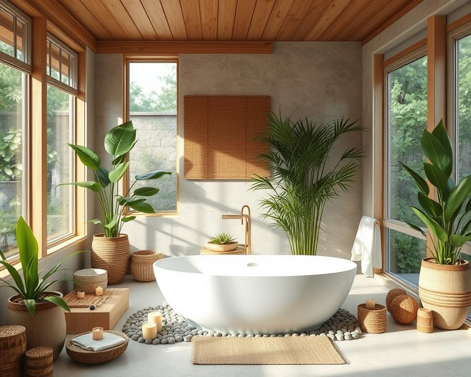 natural bathroom elements