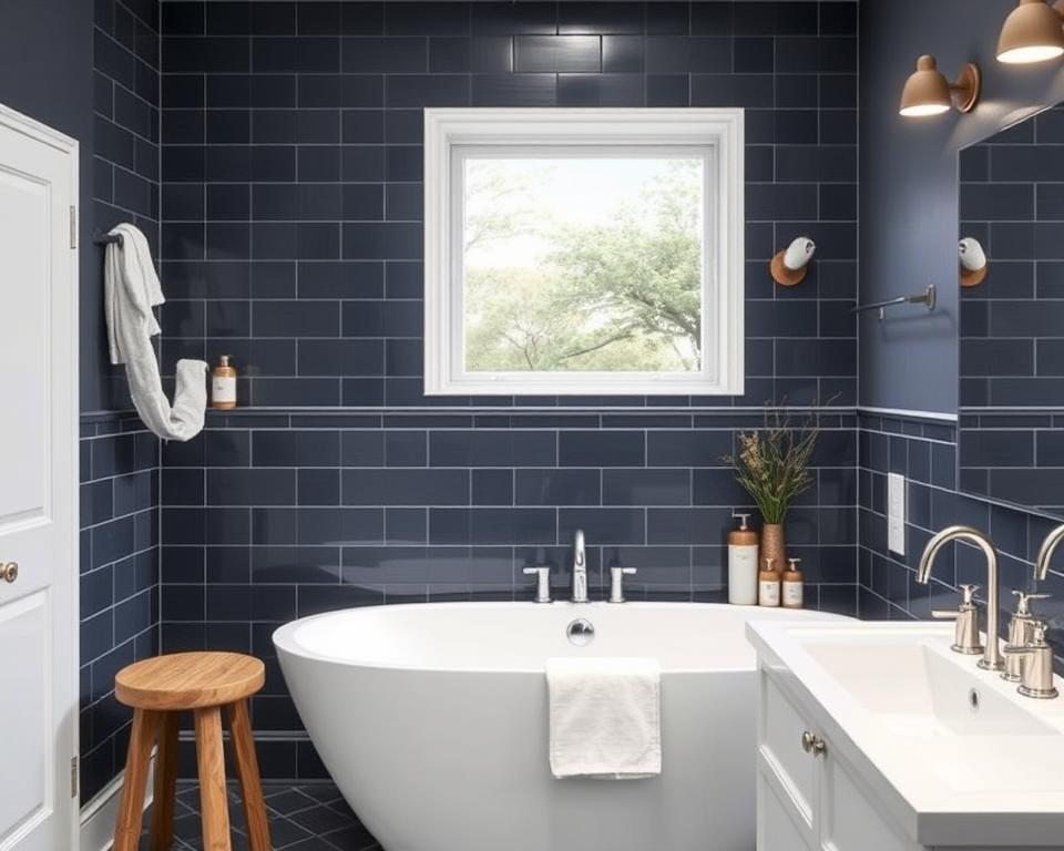 navy bathroom tile ideas