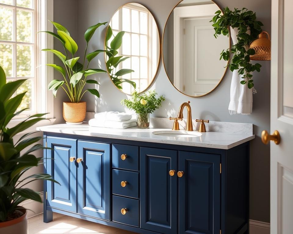 navy bathroom vanity