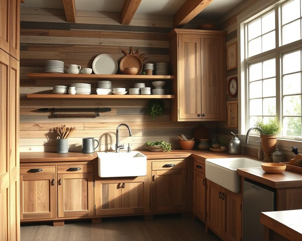 reclaimed wood kitchen