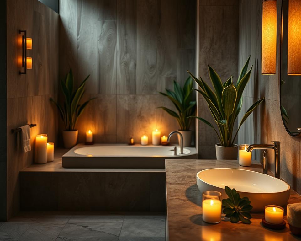 tranquil bathroom lighting