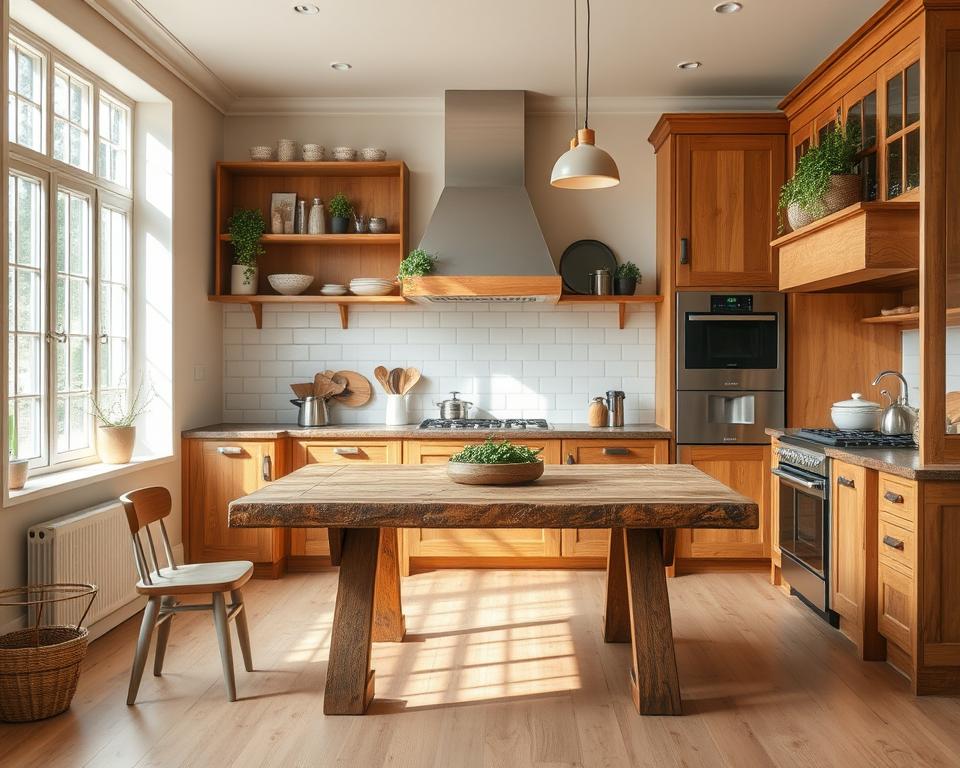 wood in kitchen design